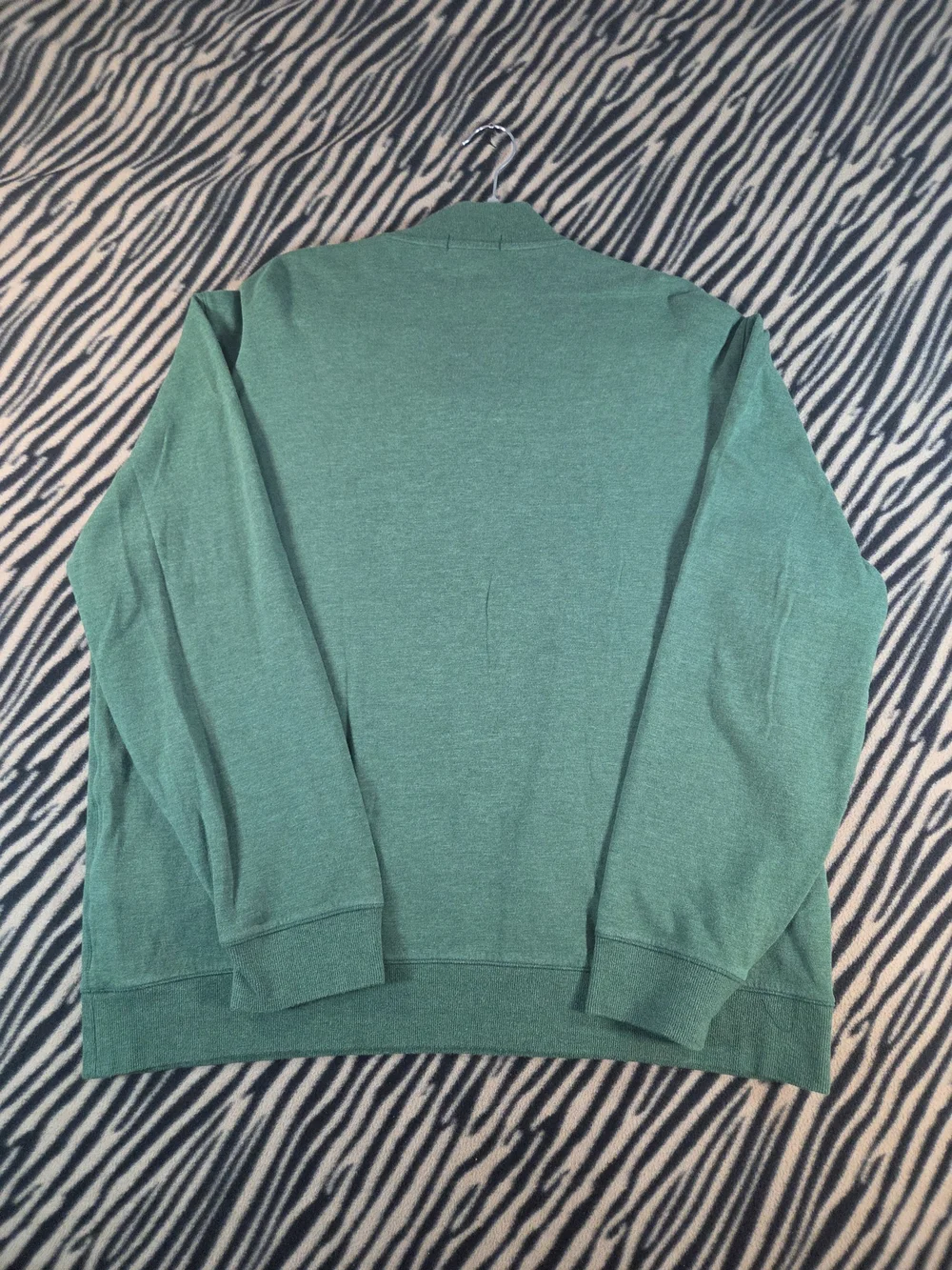 Polo Ralph Lauren Men's Green Half-Zip Cotton Pullover Sweater